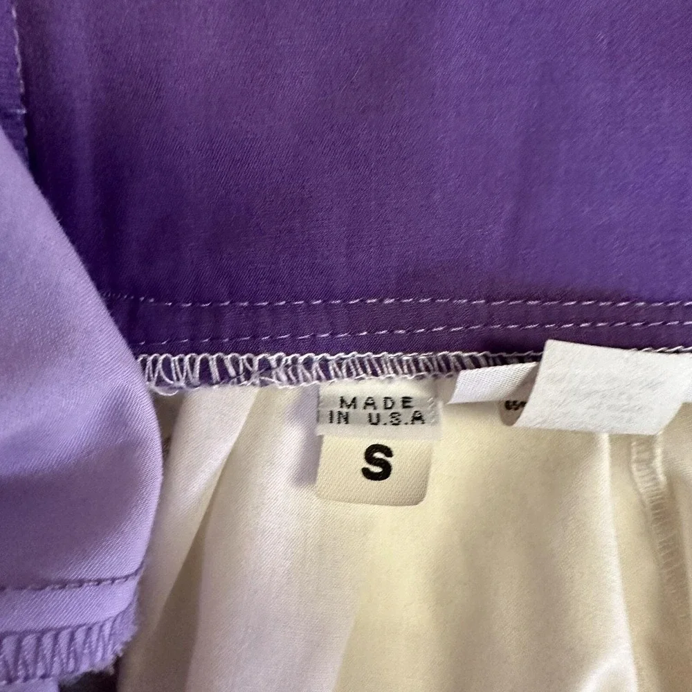 Square Up Fashions Square Dance Skirt Apron Scarf Set Purple White Star USA S